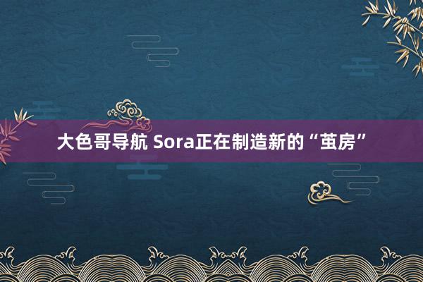 大色哥导航 Sora正在制造新的“茧房”